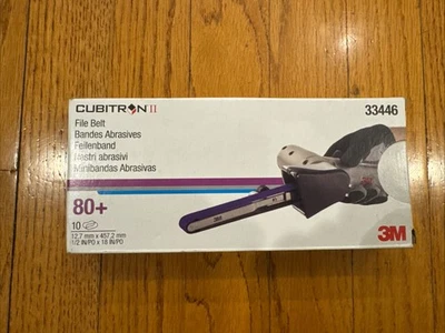 3M 33446 Cubitron II púrpura 1/2 pulgada x 18 in. Cinturón de lijado de lima de grano 80 (10 ct) Foto 1 de 3