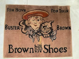 Vintage Buster Brown Shoes Rug Carpet Advertising Stores Old FREE SHIPPING B29 - Picture 1 of 20