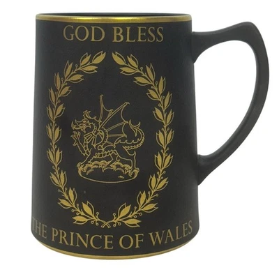 Wedgwood Black Basalt Jasperware 1969 Commemorative Tankard Mug Prince of Wales - Image 1 of 4