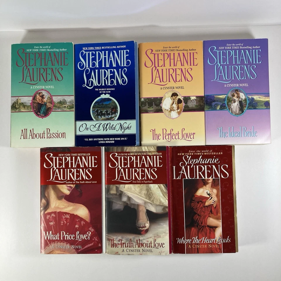 Stephanie Laurens Lot of 7 Historical Romances Paperback Books Cynster Series Foto 1 de 4