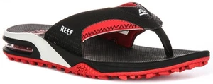 Reef Fanning Pregame Flip Flop Herren Sandalen schwarz rot UK 7 - 12 - Bild 1 von 6