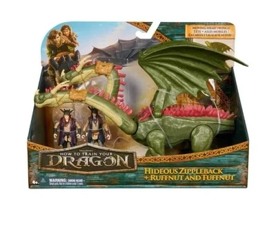 Boneco HTTYD Zippleback & Twins original DreamWorks brinquedo dragão raro colecionável - Imagem 1 de 4