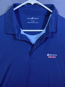 Buick GMC Horn Legend  Bamboo Charcoal Polo Shirt Performance Golf Athletic 2XL - Picture 1 of 9