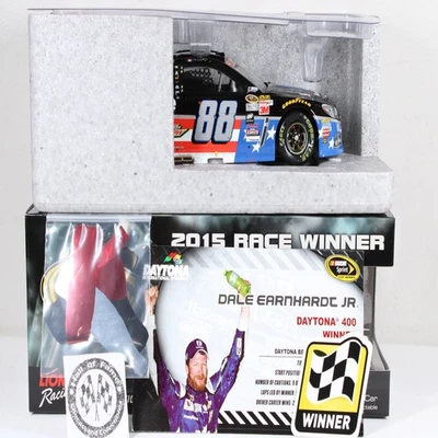 DALE EARNHARDT JR 2015 ACTION #88 DAYTONA COKE ZERO 400 WIN STARS & STRIPE CHEVY - Image 1 of 4