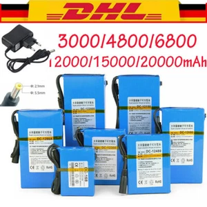 DC 12V 3000mAh ~ 20000mAh Tragbare Wiederaufladbare Lithium Ionen Batterie Akku - Bild 1 von 24