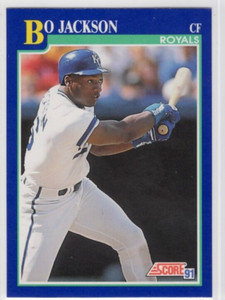 Bo Jackson 1991 Score Baseball Base Common #5 Kansas City Royals
