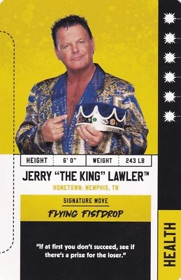 Tarjeta coleccionable Jerry Lawler WWE Pro Wrestling 2020 Game Pro Wrestler AEW WWF Foto 1 de 4