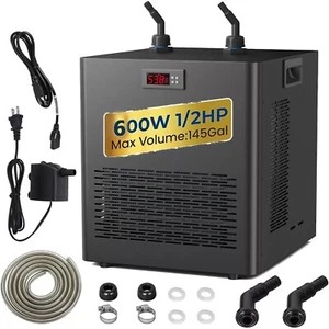 Water Chiller 600W 1/2 HP Fish Tank Cooling System 132 Gal Aquarium Chillers - Picture 1 of 14
