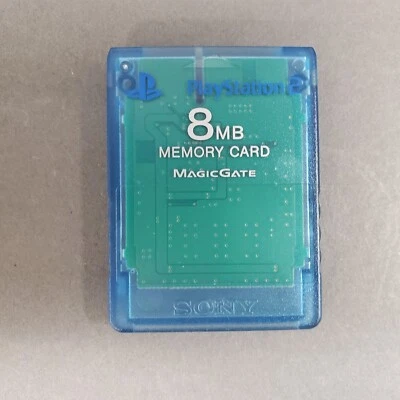 OEM Sony PS2 8MB Memory Card SCPH-10020 Clear Blue System Console playstation 2 - Image 1 of 2