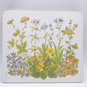 6 Vintage Harrods Pimpernel Place Mats "Meadow Flowers" Felt Backing - Picture 1 of 4