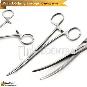 18cm Rochester Pean Hemostat Locking Forceps Curved Surgical Instruments - Picture 1 of 3