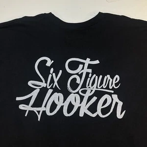 SIX FIGURE HOOKER Lynngrove TEE T SHIRT Sz Mens 3XL Black - Picture 1 of 4