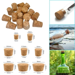 10pcs/set Tapered Cork Plugs Wooden Wine Corks Stoppers Reusable Sealing Stopper - Zdjęcie 1 z 24