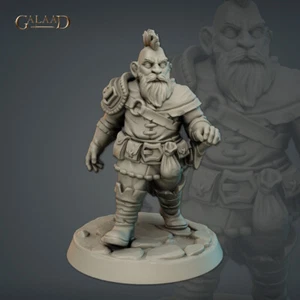 Männlicher Zwerg B - Kämpfer/Schurke - Gilead Miniaturen - Dungeons und Drachen - Bild 1 von 2