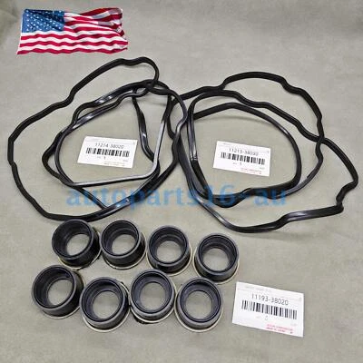 New Valve Cover Gasket+Spark Plug Seal Set For Lexus 2007-2017 LS460 LS600h USA Foto 1 de 4