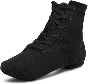 Smithmelody Canvas Jazz Dancing Sneakers Ballet Dance 2 Little Kid, Black - Picture 1 of 7