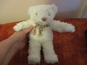 VINTAGE 10" Baby Gund White Cream Ivory COOKIE Small Stuffed  Plush Teddy Bear  - Picture 1 of 7
