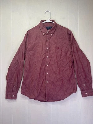 Camisa de vestir Ralph Lauren para hombre XL granate calce ajustado clásico corpcore ropa de carrera Foto 1 de 4