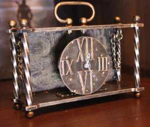 Steampunk Watch USSR Desk Clock Mechanical Skeleton Alarm Handmade Cyberpunk - Picture 1 of 10