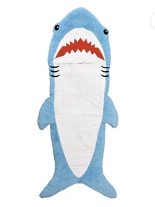 Brand NEW With Tags Iscream Sherpa Sleeping Bag Shark requin 31X74 Inches Baby - Picture 1 of 8