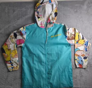 Nickelodeon vintage Hey Arnold! Giacca a vento multicolore uomo taglia M - Foto 1 di 7