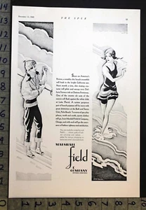 1929 DEPORTIVO MUJER ESQUÍ NATACIÓN ART DECO MARSHALL FIELD MUJER MODA ANUNCIO FC4092* - Imagen 1 de 1