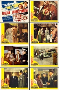 FOREIGN CORRESPONSAL JOEL McCREA HITCHCOCK Juego de 8 impresiones Indiv 11x14 LC 1940 - Imagen 1 de 1