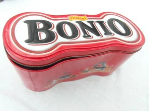 Vintage BONIO TIN (empty) dog treats by Friskies / Bassett Hound photos 12" - Picture 1 of 15