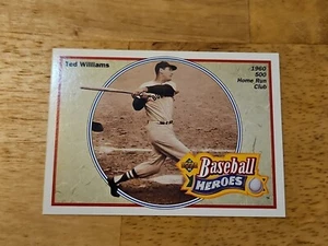 1992 UPPER DECK BASEBALL CARD TED WILLIAMS HEROS 34 OF 36 - Bild 1 von 2