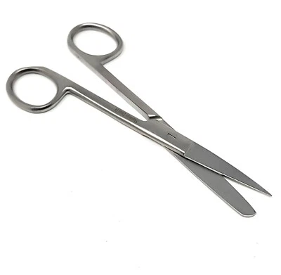 OPERATING DISSECTING DRESSING SCISSORS SHARP BLUNT 6.5" STRAIGHT STAINLESS STEEL - Image 1 of 3