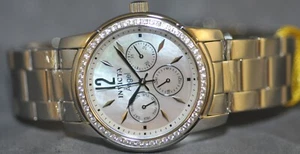 Invicta Ladies Angel Silver MOP Dial Crystal Accent Stainless Steel Watch 11768 - Picture 1 of 5