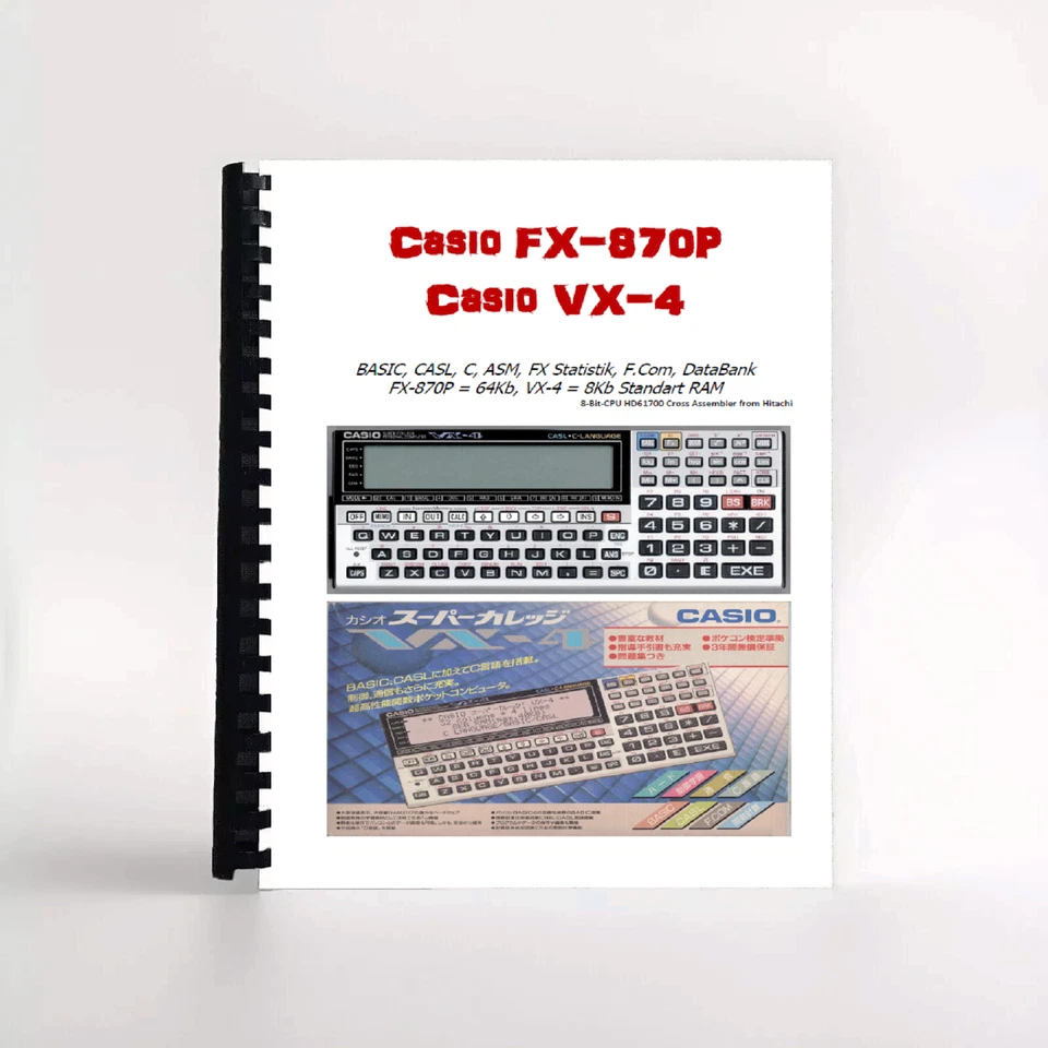 Casio Pocket Computer Calculator Fx-870P  VX-4 User Manual - Image 1 of 1