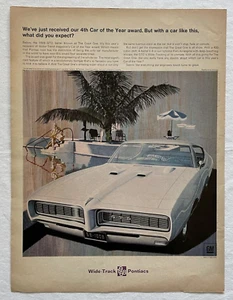1968 Pontiac GTO Color Print Ad Vintage Life Magazine 2/2/1968 Car Cars - Picture 1 of 1