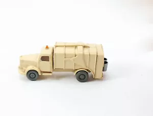 Wiking H0 1145/3 Modellauto Müllwagen MB 3500 hellbeige 1:87 - Bild 1 von 4
