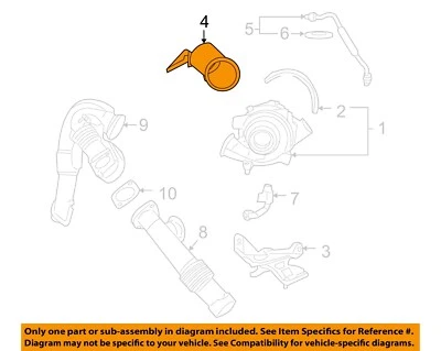 Tubo de conducto de entrada de aire turbocompresor Ford OEM F-250 Super Duty 3C3Z9C623AA Foto 1 de 2