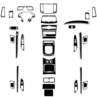 Kit completo de cubierta interior negro brillante para piano 54 piezas para Infiniti G37 G25 G35 Foto 1 de 4