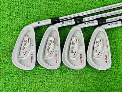Hierro forjado Ping Anser 3-9+PW RH Ping AWT rígido flexible acero punto púrpura G10625 Foto 1 de 4