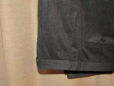 JACK VICTOR Prossimo Gray Michael Dress Pants Men's Sz 36 X 35 Pleated Cuffed - Image 1 of 4