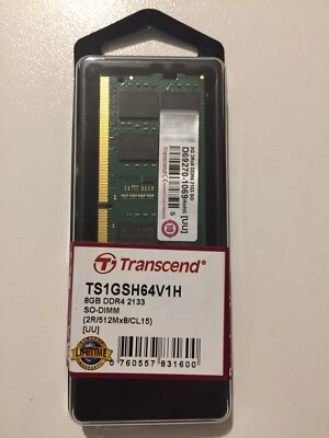 TRANSCEND TS1GSH64V1H MEMORIA RAM 8GB DDR4 2133 MHz NOTEBOOK NUOVA SIGILLATA !! - Immagine 1 di 2