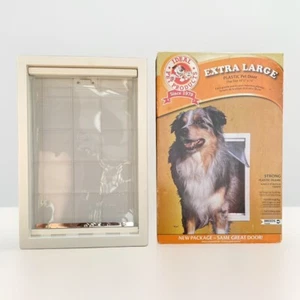 NEW EXTRA-LARGE PET DOOR Ideal Pet Products White Plastic Frame XL 14” x 10.5” - Picture 1 of 10