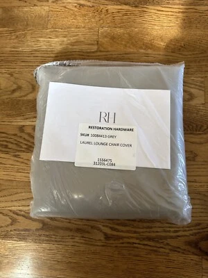 Restoration Hardware Laurel Lounge Chair Cover Grey New In Package - Image 1 of 2