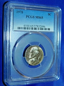 1978 5C Jefferson Nickel-PCGS #4100 Grade MS65--508-1 - Picture 1 of 3