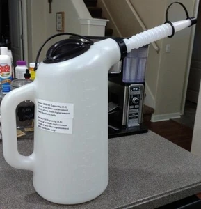 Jug Fill Oil Dispenser Liquid Lid Cap Flexible Auto Technician Pouring Spout 8qt - Picture 1 of 4