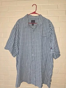 Camisa con botones para hombre FUBU XXL a cuadros manga corta informal al aire libre Y2K - Imagen 1 de 7