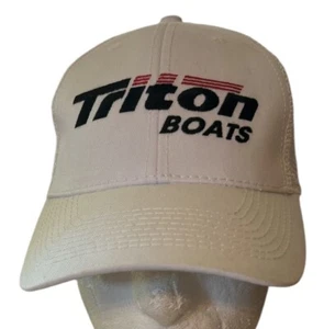 Triton Boats Hat White Snapback Bass Fishing One Size Cap - Picture 1 of 6