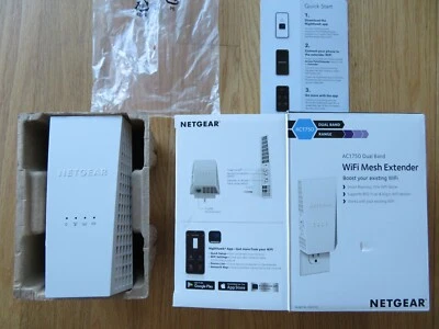 NETGEAR AC1750 dual band range WiFi mesh EXTENDER / booster w/box, orig. $104 - Image 1 of 4