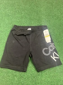 Calvin Klein Girls Performance Shorts/Black w/white logo/NWT/Size M or 8-10 - Picture 1 of 11
