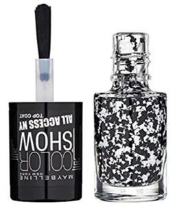 MAYBELLINE COLOR SHOW NAIL POLISH VARNISH ~ PAVE THE WAY~ CHRISTMAS BLACK *NEW* - Picture 1 of 2