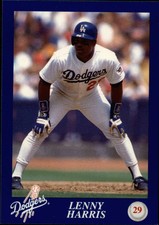1993 Dodgers Police Baseball Card #10 Lenny Harris