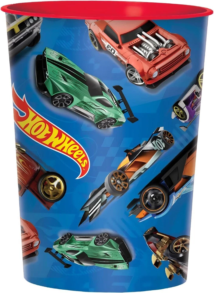 Hot Wheels Race Car Toy Vehicle Kids Birthday Party Favor 16 oz. Plastic Cup - Image 1 of 1